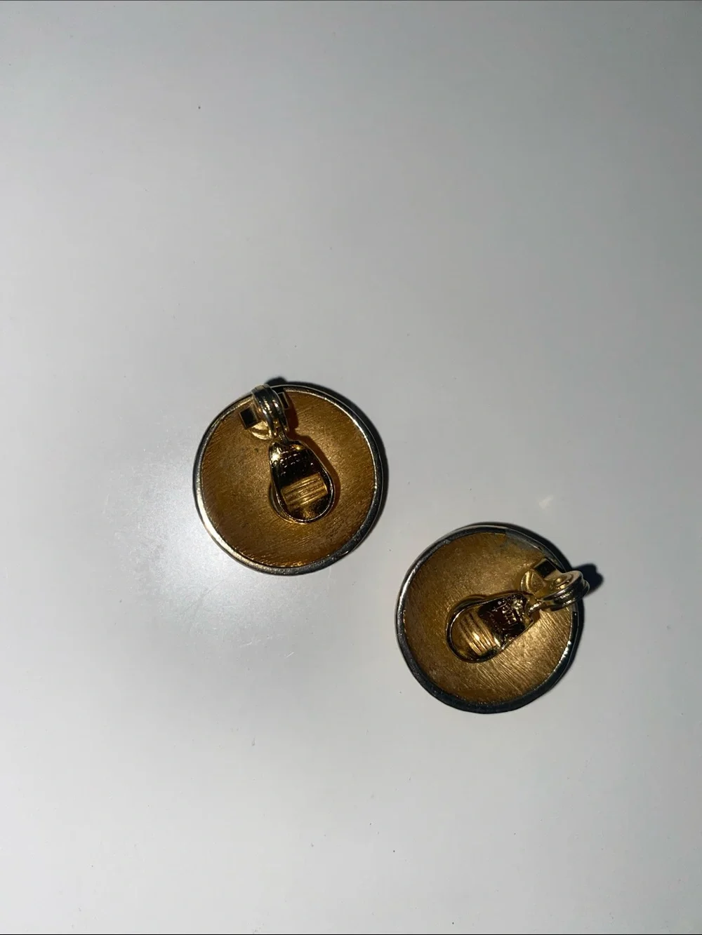 Monet Gold Textured Round Clip-On Earrings